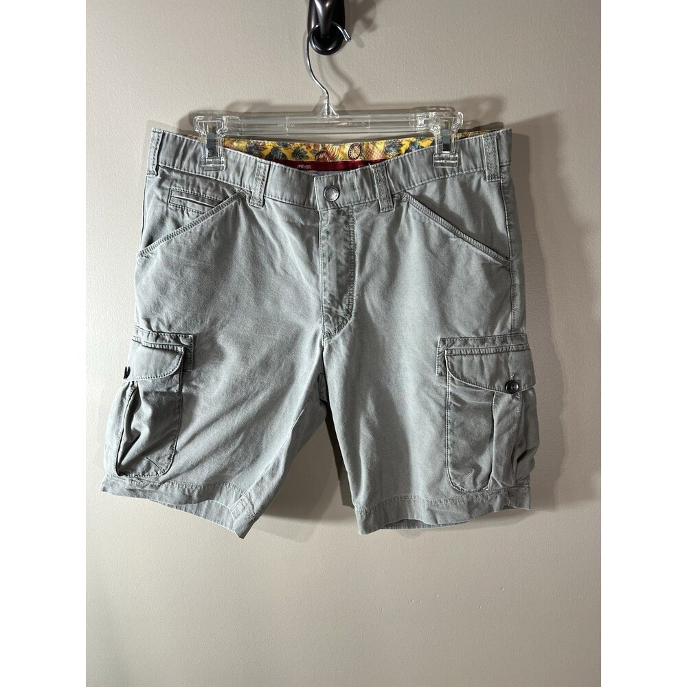 Meyer Hosen Mens Cargo Shorts Modern Pockets Casual Outdoor Gray 32 Waist
